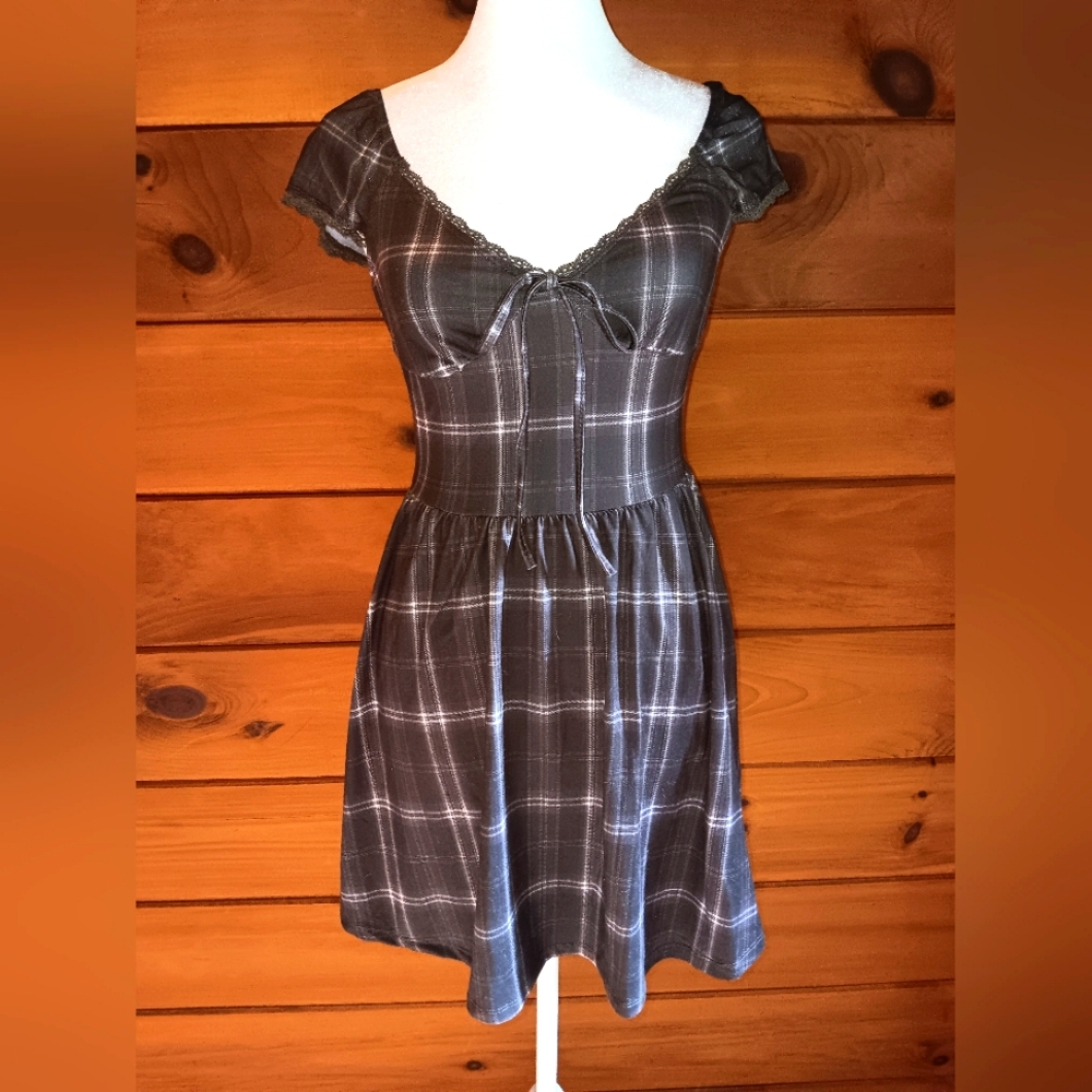 Plaid cottagecore dress - NWOT